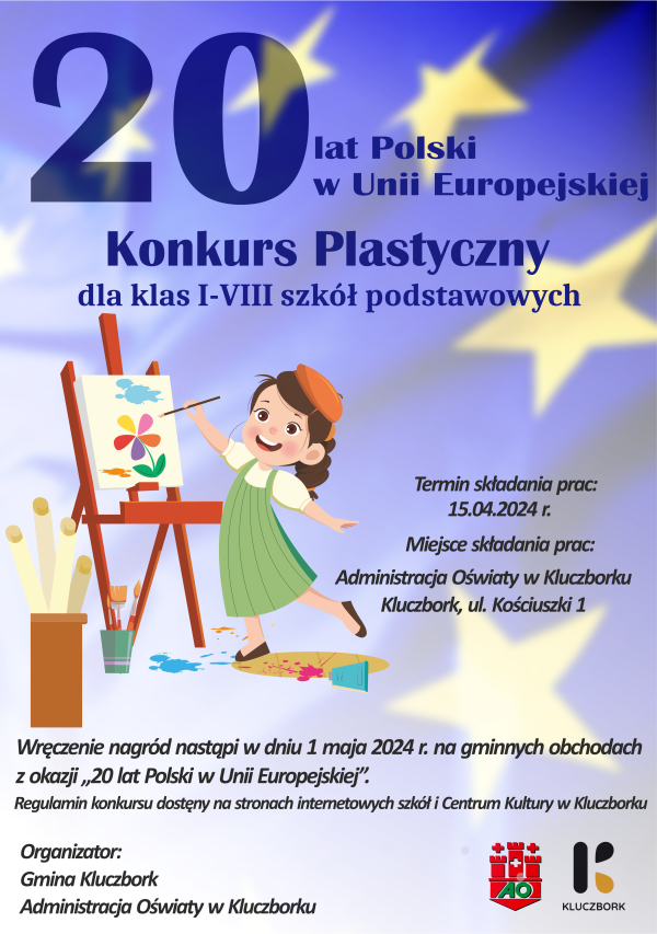 Konkurs plastyczny z okazji 20 lat Polski w Unii Europejskiej