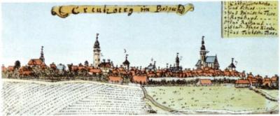 Panorama miasta, sztych F.B.Wernera, 1768r.