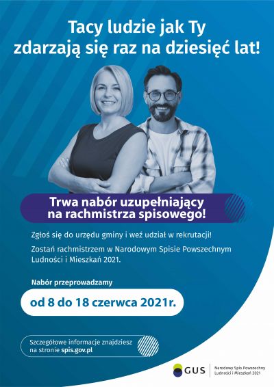 nabór uzupełniający kandydatów na rachmistrzów spisowych