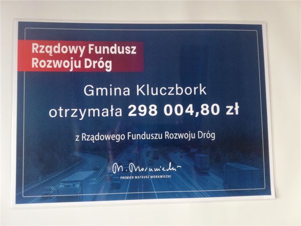 Gmina Kluczbork otrzymała 298 tys. z Rządowego Funduszu Rozwoju Dróg