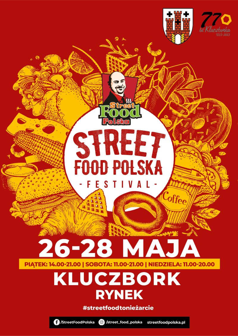 plakat Street Food Polska Festival w Kluczborku