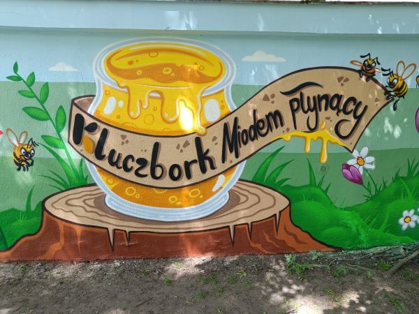 mural z okazji 770 lecia Kluczborka