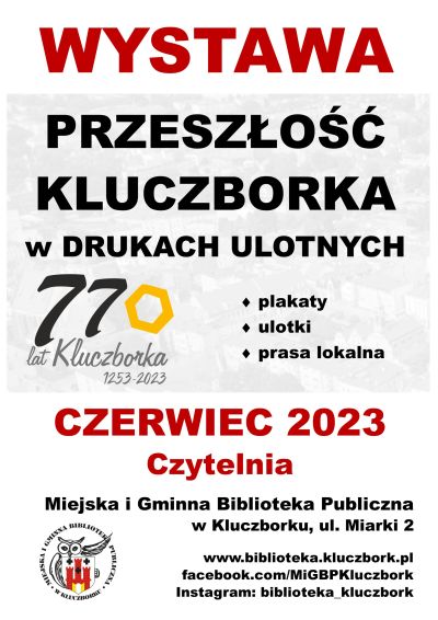 Wystawa - Przeszłość Kluczborka w drukach ulotnych