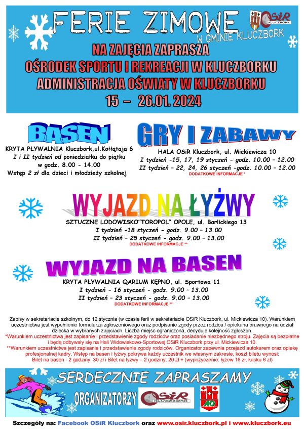 ferie zimowe OSiR