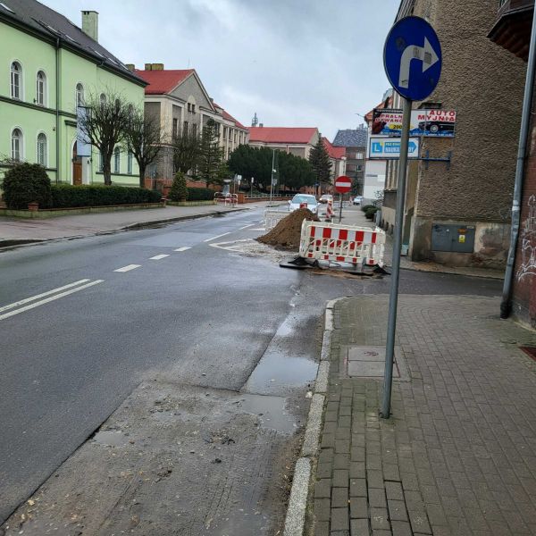 zdjęcia remontu ul. Mickiewicza Ściegiennego i Sybiraków