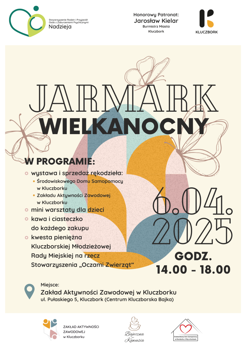 PLAKAT JARMARK WIELKANOCNY W KLUCZBORKU