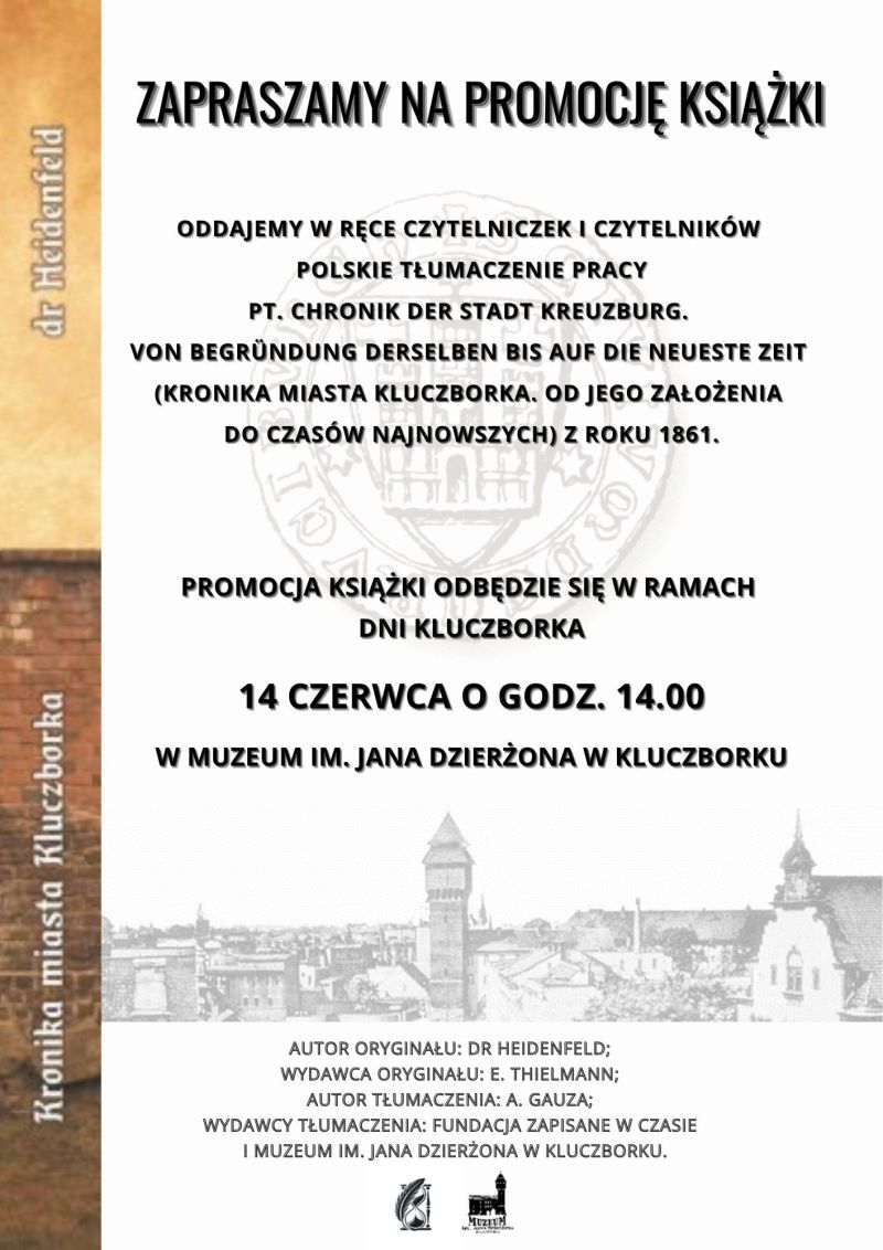 plakat promocja książki kronika Kluczborka