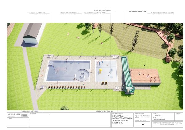 wizualizacje basenu w Bąkowie oraz podpisanie umowy o pożyczkę