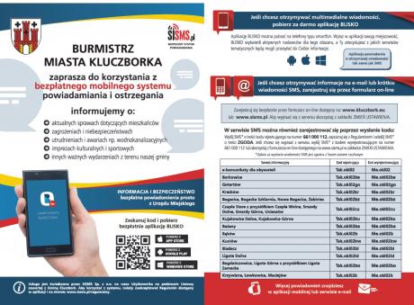 Bezpłatna aplikacja BLISKO ulotka informacyjna