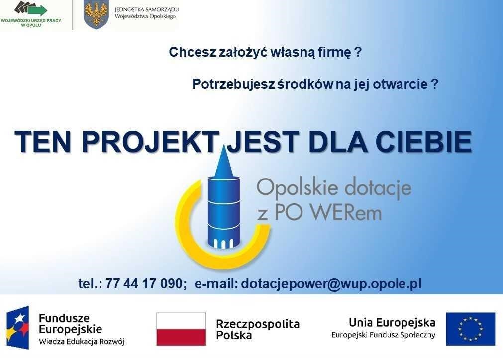 Opolskie dotacje z PO WERem - trwa nabór do projektu