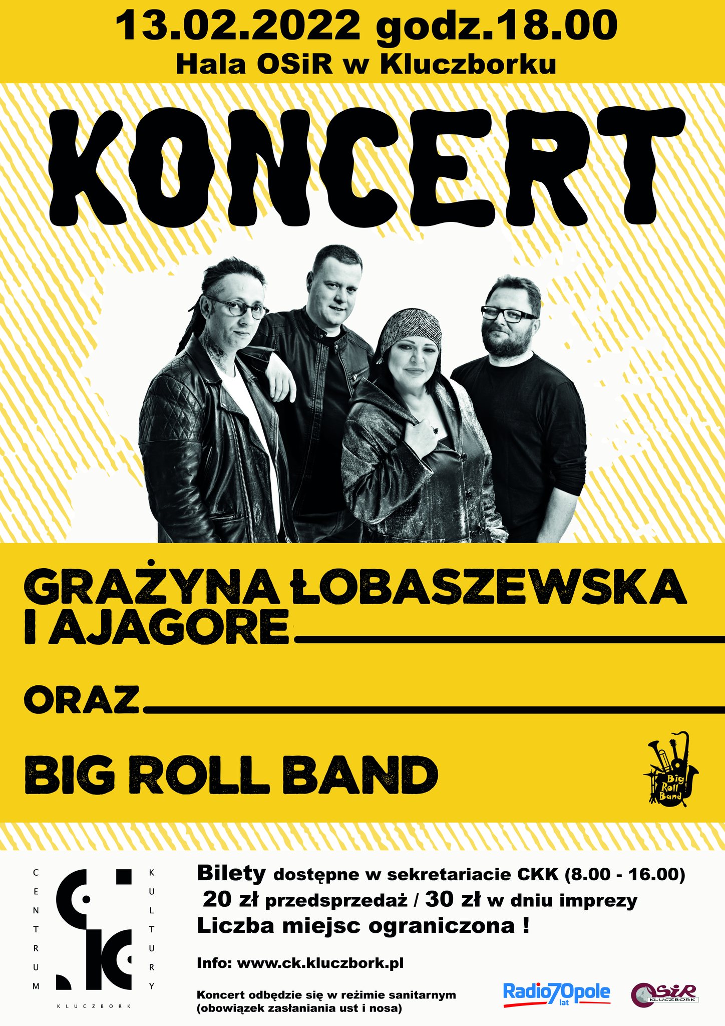 Koncert Grażyny Łobaszewskiej z zespołem AJAGORE i kluczborskim Big-Roll-Bandem