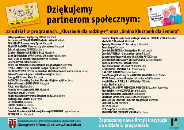Dziękujemy partnerom społecznym