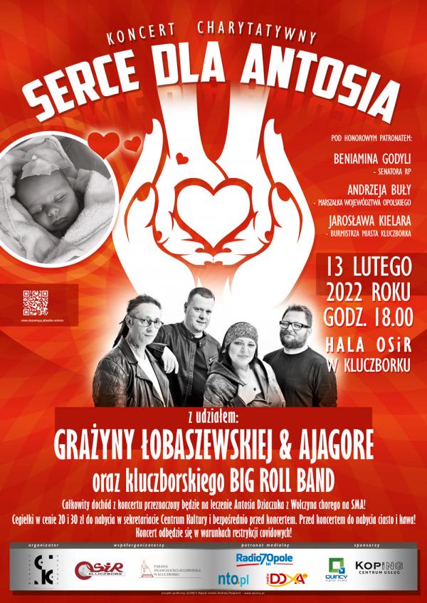 Koncert charytatywny SERCE DLA ANTOSIA - 13.02.2022 hala OSIR