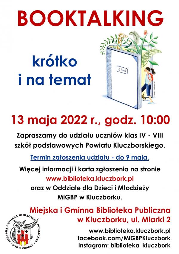 Booktalking - zaproszenie do udziału w przeglądzie