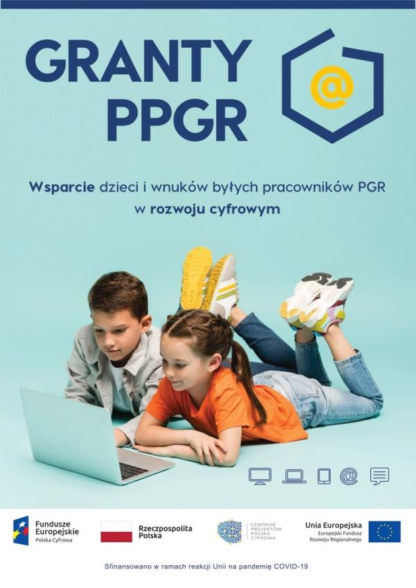 Gmina Kluczbork zrealizowała projekt „Wsparcie dzieci z rodzin pegeerowskich w rozwoju cyfrowym – Granty PPGR”