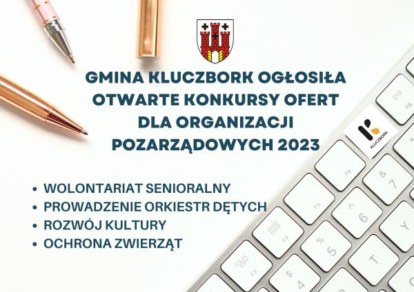 Gmina Kluczbork ogłosiła otwarte konkursy ofert dla organizacji pozarządowych 2023