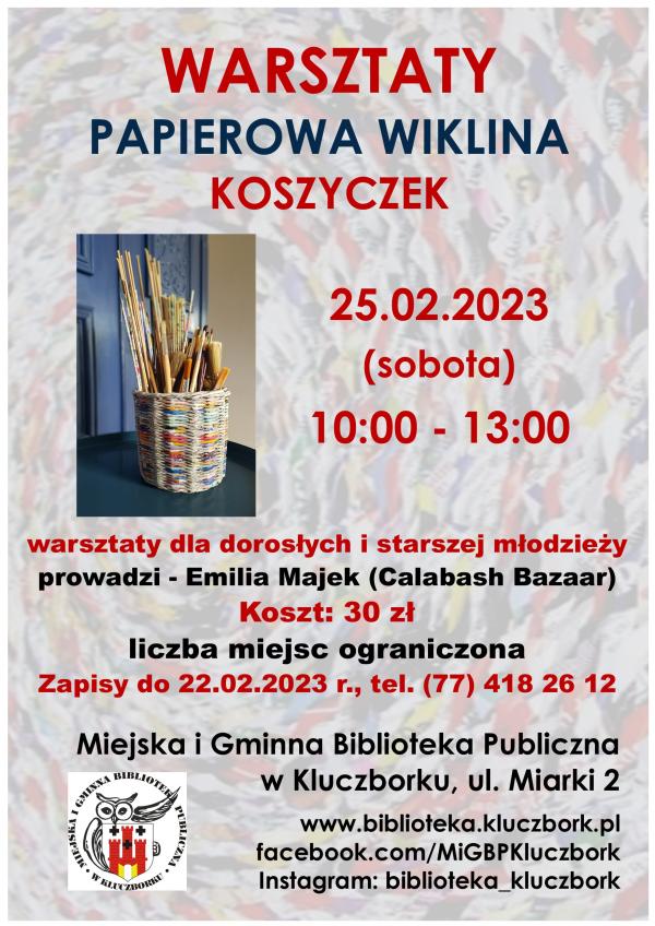 Warsztaty z papierowej wikliny
