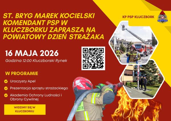 POWIATOWE OBCHODY DNIA STRAŻAKA NA KLUCZBORSKIM RYNKU 16.05.2026